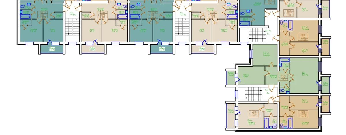 2-комнатная квартира · 89.1 м² · 5/5 этаж, Абая 44