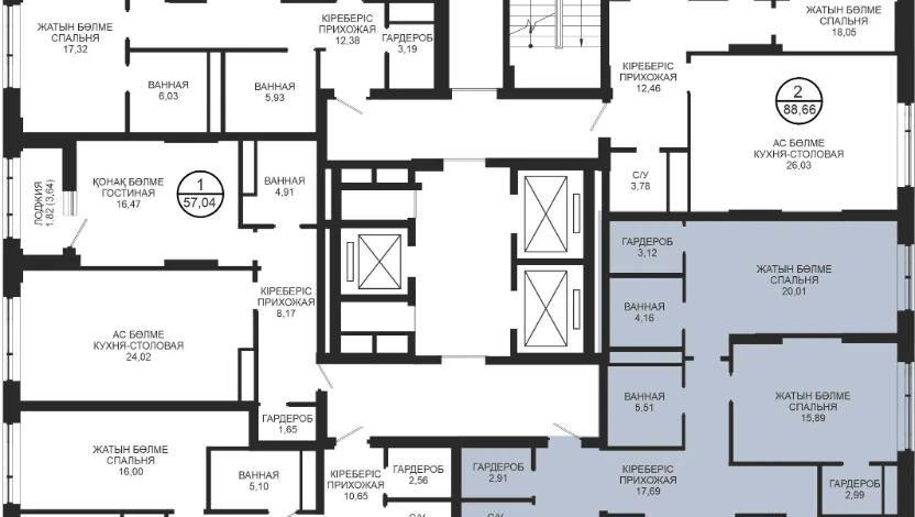 4-комнатная квартира, 147.96 м², 16/16 этаж, Достык 8/2