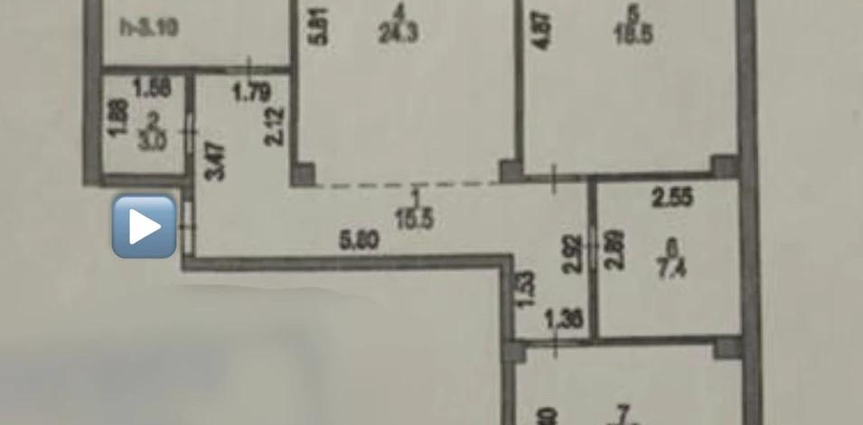 3-комнатная квартира, 98 м², 12/13 этаж, Абикен Бектуров 7
