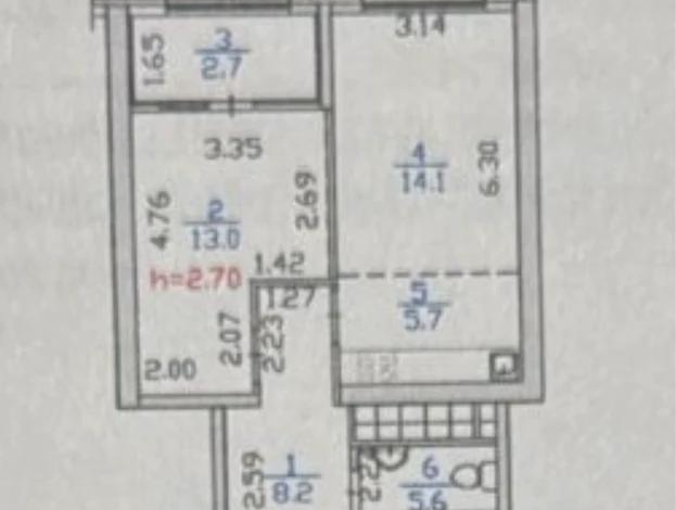 2-комнатная квартира, 49 м², 6/12 этаж, мкр Акбулак, Дарабоз 25а