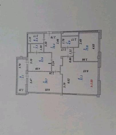 3-комнатная квартира, 111.2 м², 6/12 этаж, Туран 56