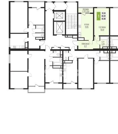 1-комнатная квартира, 45.88 м², 4/12 этаж, мкр Аккент, Шарипа Омарова