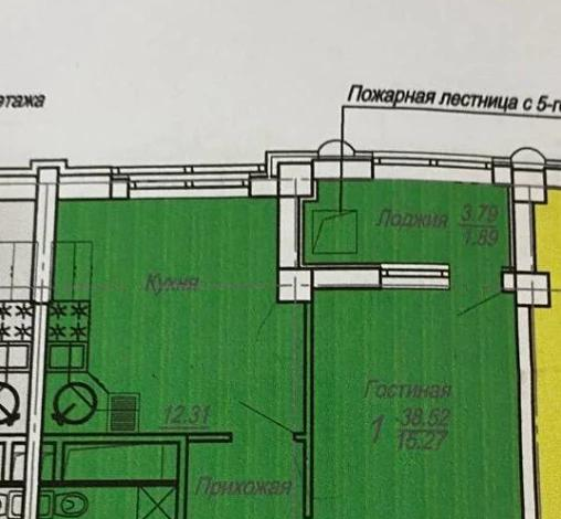 1-комнатная квартира, 40 м², 6/20 этаж, Жургенова .. — Нажимеденова