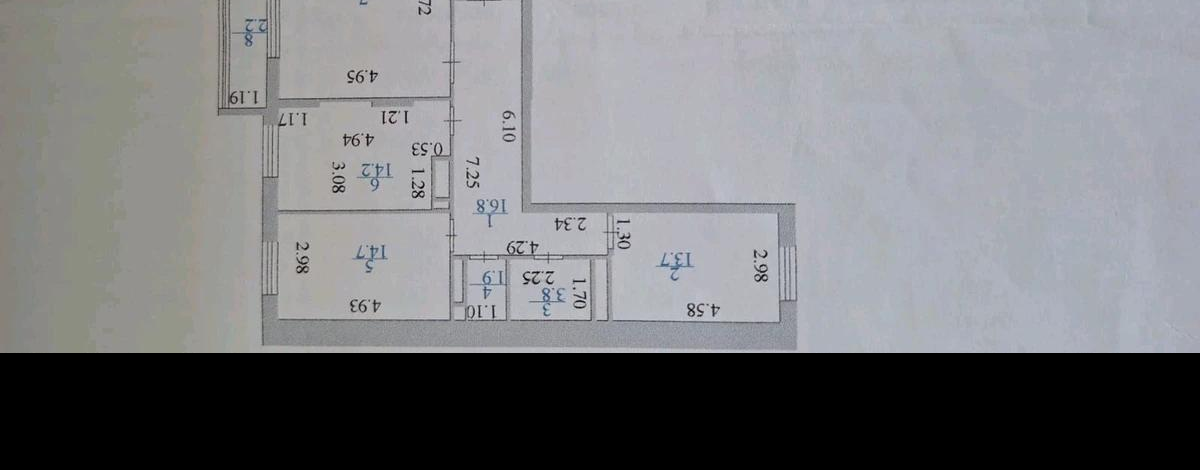 3-комнатная квартира, 96 м², 5/9 этаж, Тауелсиздик 21/6