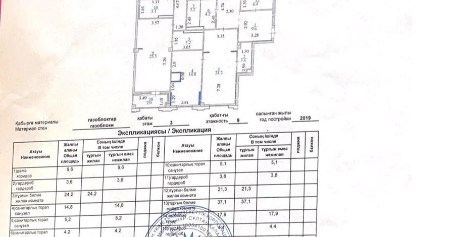 4-комнатная квартира, 205 м², 3/9 этаж, Туран 3/1