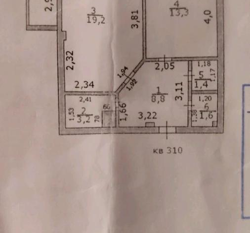 1-комнатная квартира, 55 м², 9/9 этаж, Мустафина 21