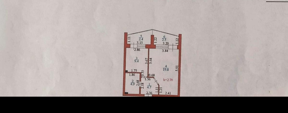 1-комнатная квартира, 43.7 м², 8/13 этаж, Сейфуллина 65