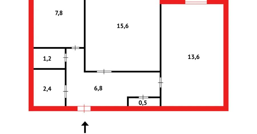 2-комнатная квартира, 50.9 м², 6/9 этаж, ул. Пушкина