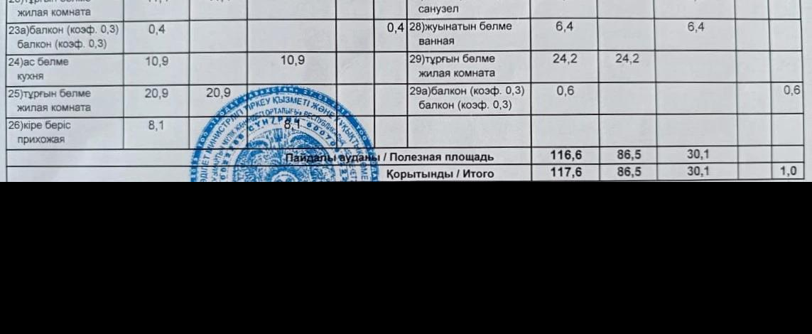 3-комнатная квартира · 117.6 м² · 19/20 этаж, Брусиловского — Кулымбетова