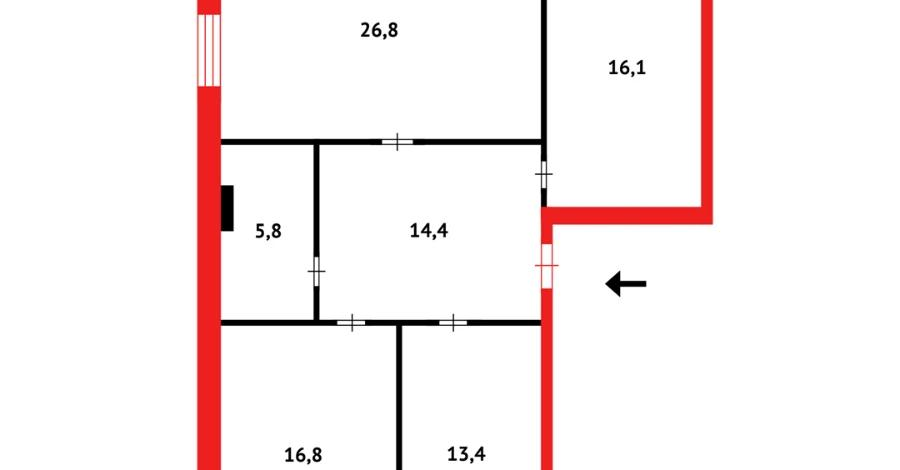 3-комнатная квартира · 94.9 м² · 3/3 этаж, мкр Юго-Восток, Муканова