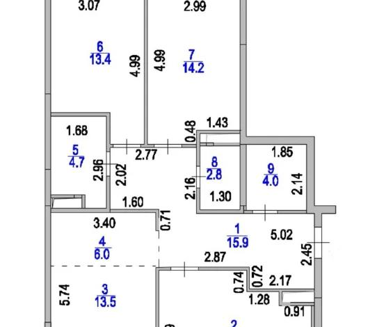 4-комнатная квартира, 93 м², 7/9 этаж, Толеби 25/1 — Улы Дала-Туран