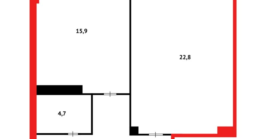 1-комнатная квартира, 56.8 м², 14/16 этаж, ул. Иманова