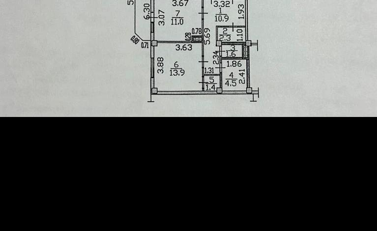 2-комнатная квартира · 65 м² · 7/10 этаж, Жибек Жолы 3