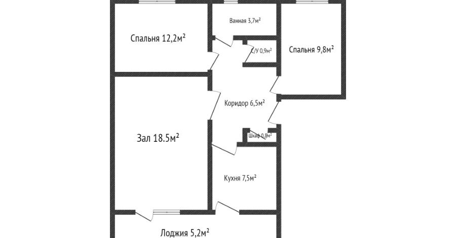 2-комнатная квартира, 83 м², 1/5 этаж, мкр Верхний Отырар 41