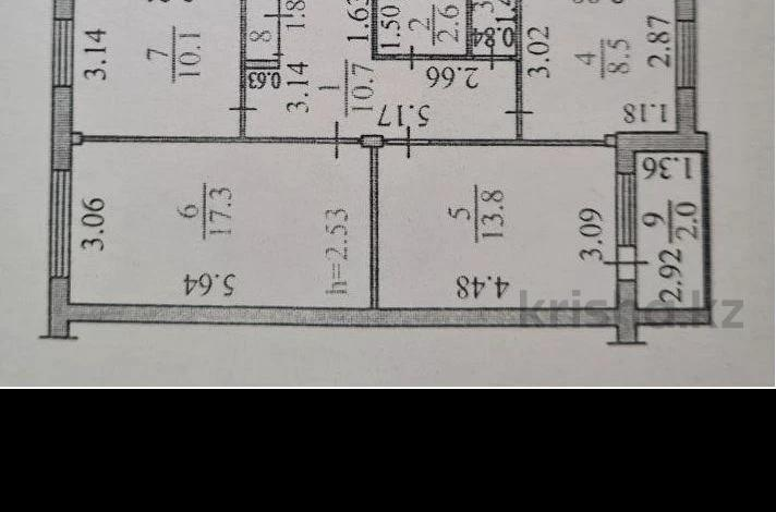 3-комнатная квартира · 68 м² · 3/5 этаж, Нурсултана Назарбаева 95