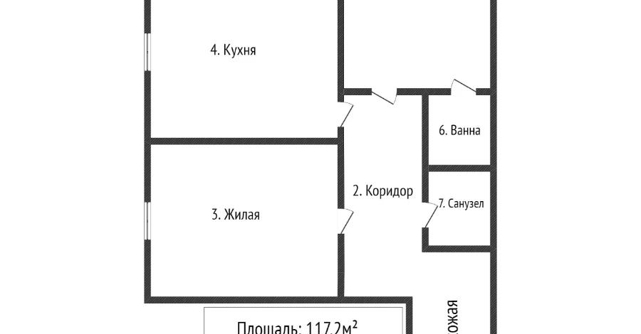 2-комнатная квартира, 116.8 м², 1/9 этаж, Владимирская 7А