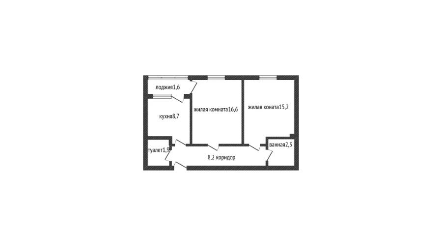 2-комнатная квартира, 54.5 м², 2/5 этаж, мкр Нурсая, Таумуш Жумагалев 53