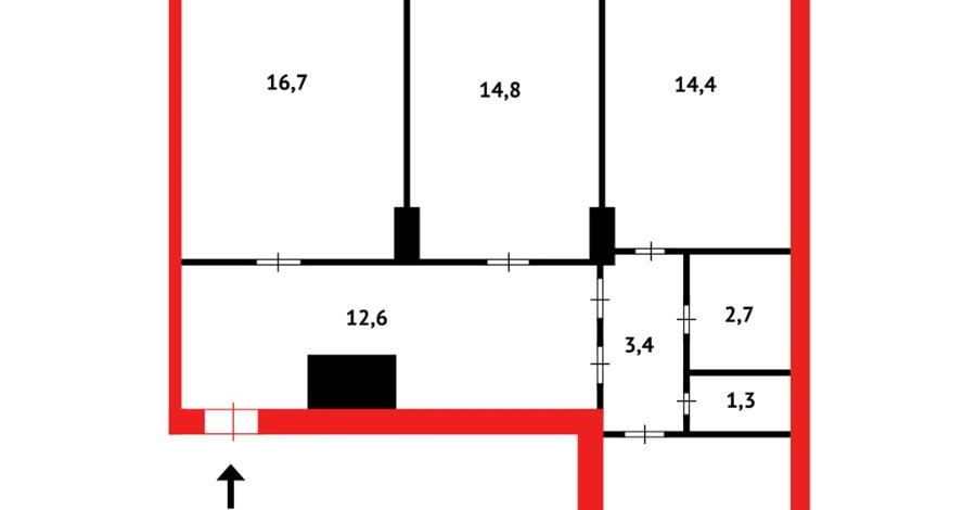 3-комнатная квартира · 75 м² · 4/4 этаж, мкр Новый Город, пр. Н.Назарбаева