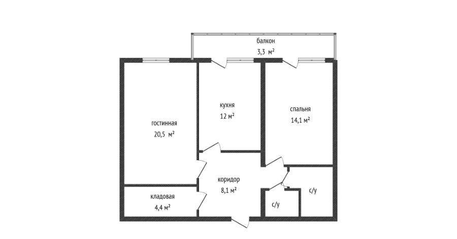 2-комнатная квартира · 68 м² · 5/5 этаж, Аль-Фараби 42/1