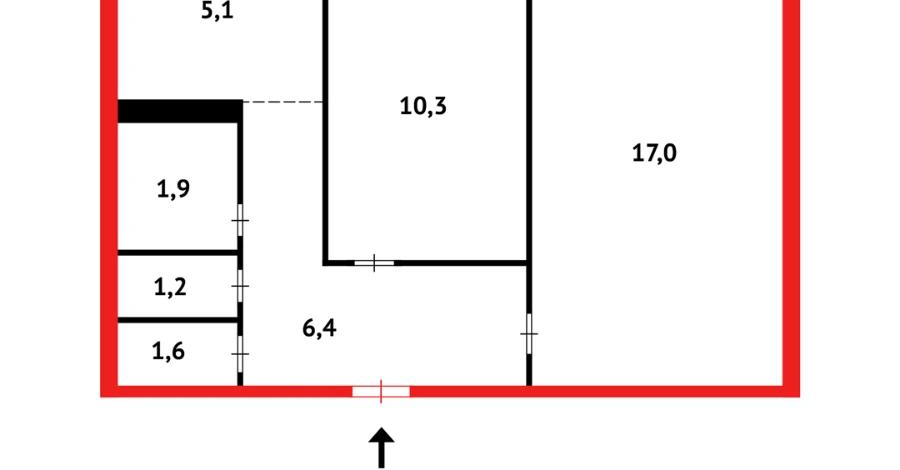 2-комнатная квартира · 45 м² · 5/5 этаж, Пришахтинск, 23й микрорайон 36