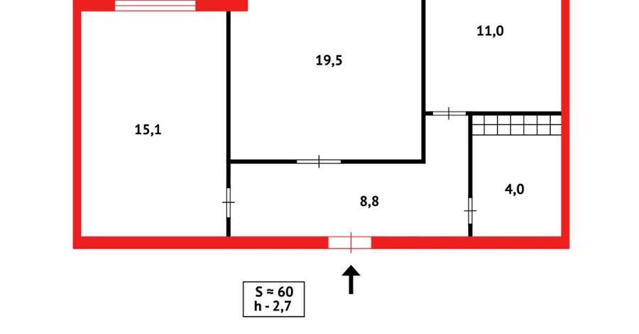 2-комнатная квартира · 60.7 м² · 6/11 этаж, мкр Юго-Восток, Сарыарка