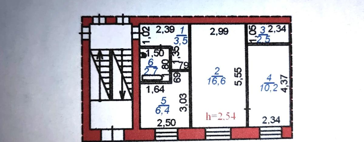 2-комнатная квартира · 42 м² · 1/3 этаж, Пришахтинск, Зелинского 17