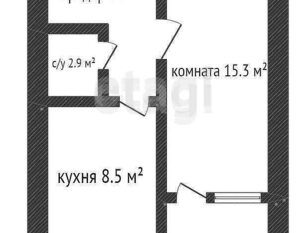 1-комнатная квартира · 34 м² · 2/8 этаж, Бокенбай батыра