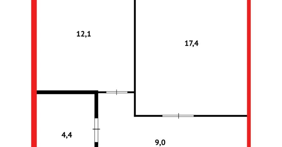 1-комнатная квартира · 46.6 м² · 4/6 этаж, Майкудук