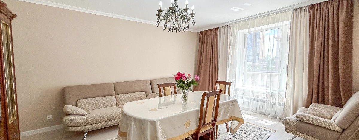3-комнатная квартира · 100 м² · 6/7 этаж, Тыныбаева 6 — Бизнес класс, потолки 3м