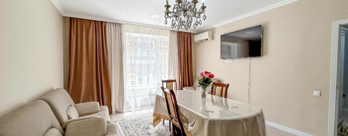 3-комнатная квартира · 100 м² · 6/7 этаж, Тыныбаева 6 — Бизнес класс, потолки 3м