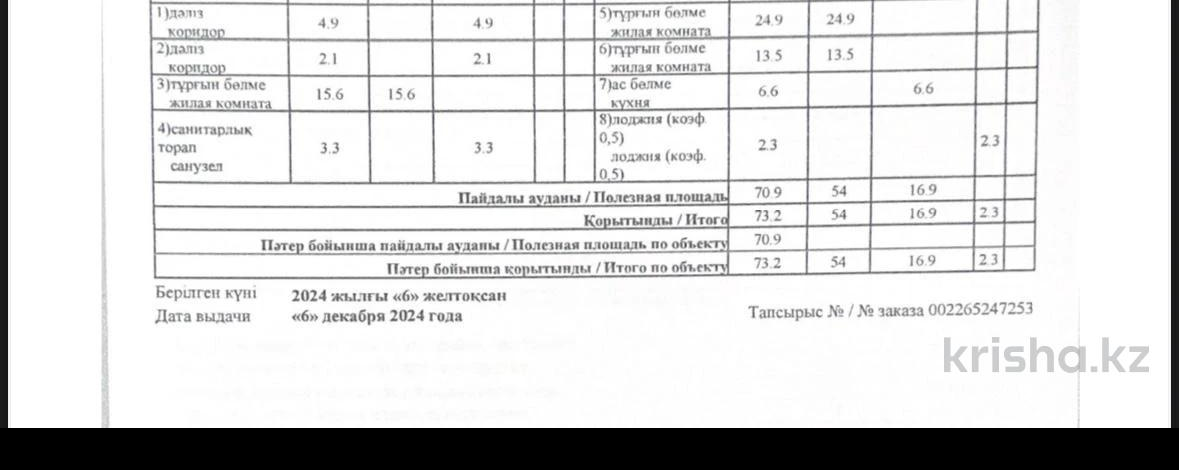 3-комнатная квартира · 73.2 м² · 13/13 этаж, Е 15 9 — ИПОТЕКА ПРОХОДИТ