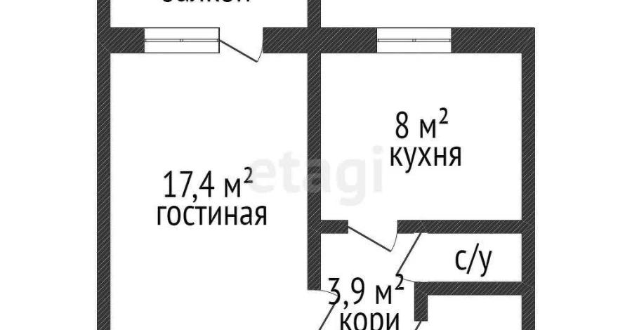 1-комнатная квартира · 34.7 м² · 5/9 этаж, Бейбитшилик пр-т