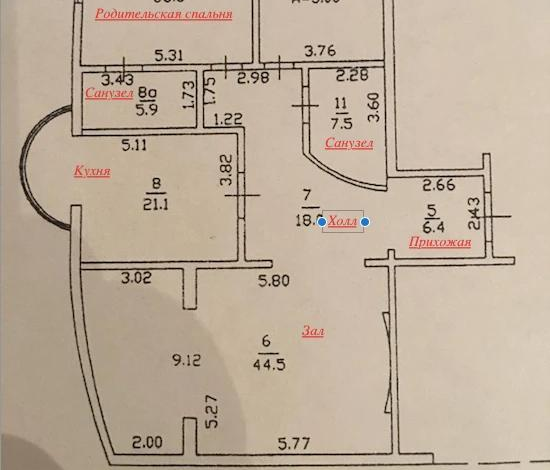 3-комнатная квартира · 162 м² · 3/10 этаж, Луганского 5 — Сатпаева