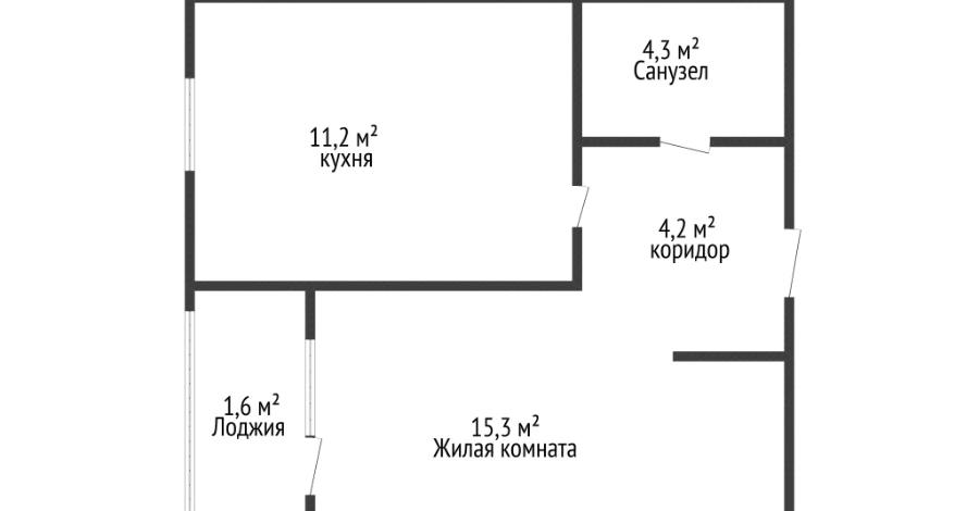 1-комнатная квартира · 36.6 м² · 8/16 этаж, мкр Сайрам 38