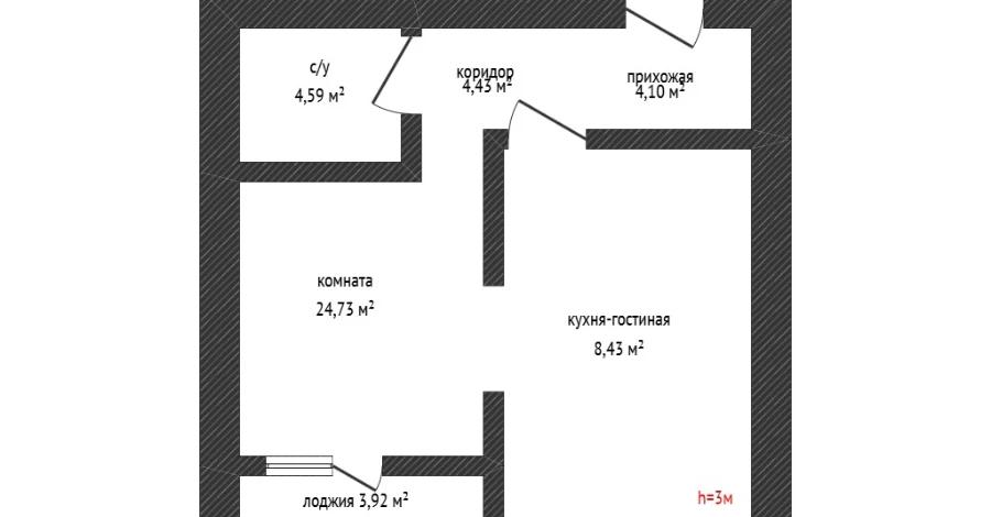 2-комнатная квартира · 50.2 м² · 8/16 этаж, Нурсултана Назарбаева 1