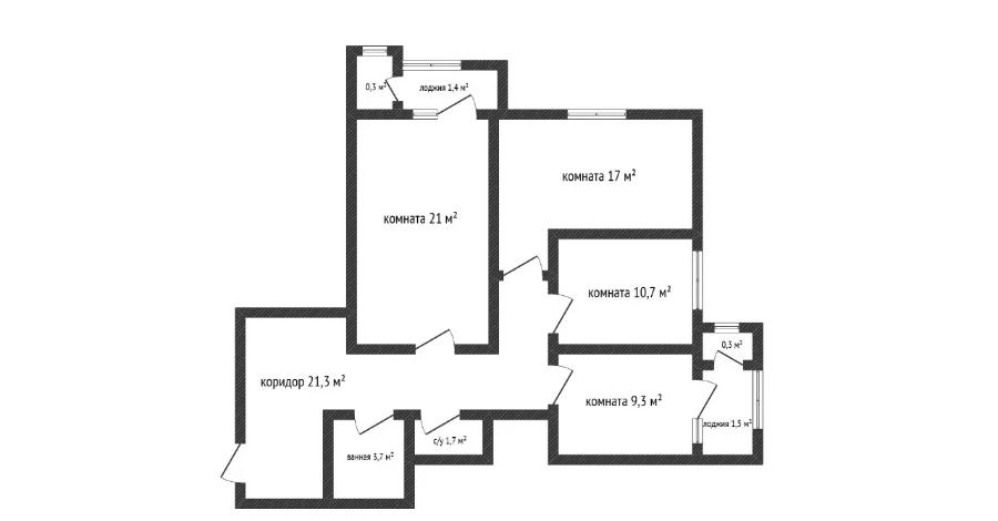 3-комнатная квартира · 88.2 м² · 10/12 этаж, Байдибек би