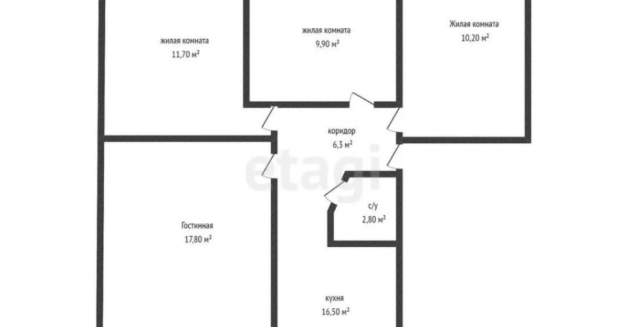 4-комнатная квартира · 75.8 м² · 4/5 этаж, Адырбекова — Орынбаева
