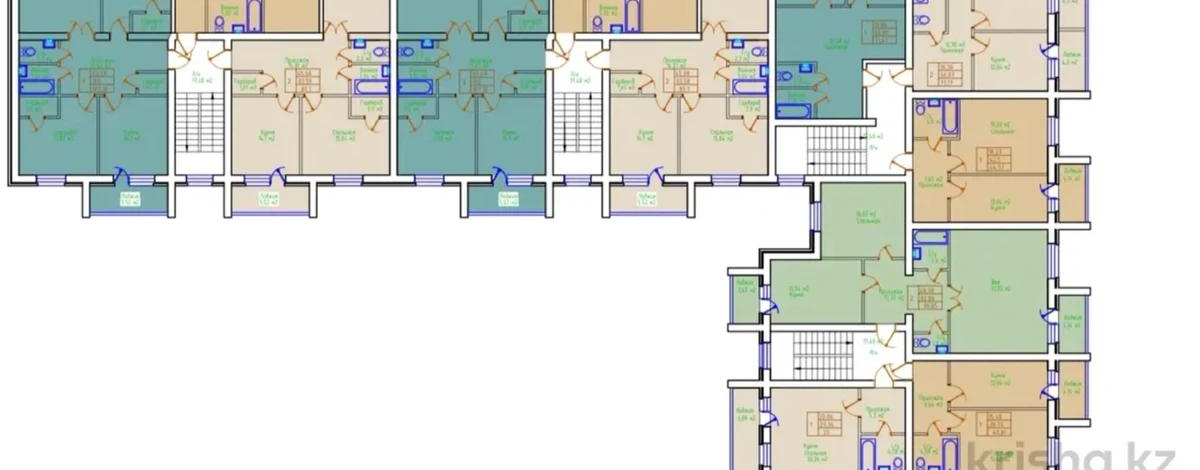 3-комнатная квартира · 107.18 м² · 4/5 этаж, Абая 44